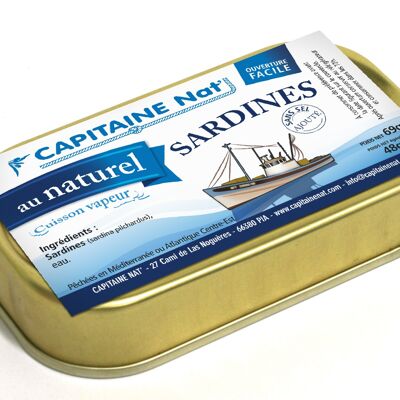 Natural sardines WITHOUT ADDED SALT - 1/10