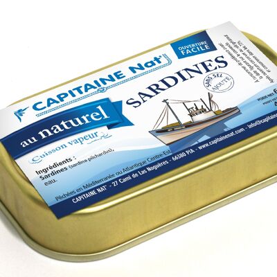 Natural sardines WITHOUT ADDED SALT - 1/10