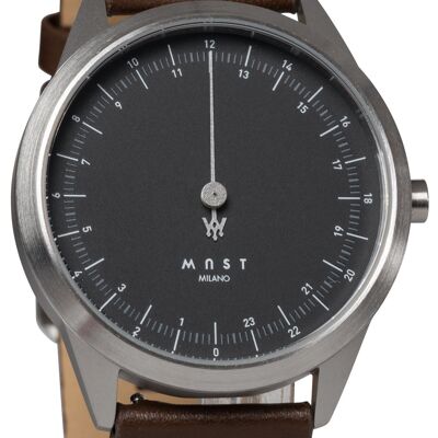 MAST Milano CEO Classic Black A24-SL403M.BK.14I Montre 24 heures à une aiguille Homme Quartz