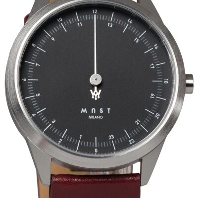 MAST Milano CEO Classic Black A24-SL403M.BK.16I Montre mono-aiguille 24 heures Homme Quartz