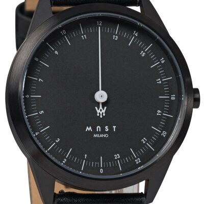 MAST Milano CEO Dark Black A24-BK405M.BK.01I Reloj de una sola aguja 24 horas Hombre Cuarzo