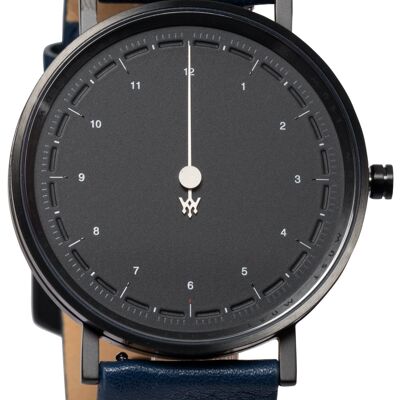 MAST Milano CFO Noir foncé BS12-BK505M.BK.18I Montre à quartz à une aiguille pour homme