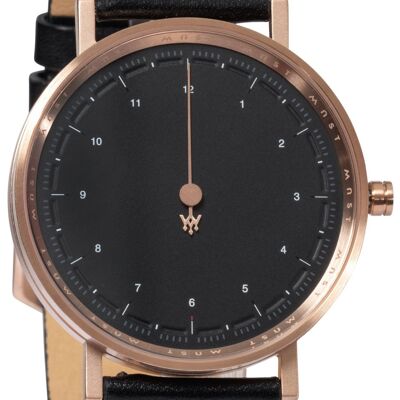 MAST Milano CFO Royal Black BS12-RG504M.BK.01I Reloj de cuarzo para hombre con una sola mano