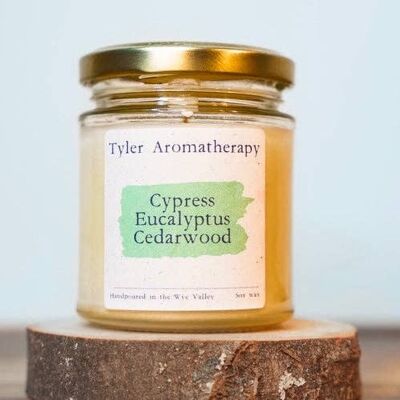 Cypress Eucalyptus + Cedarwood Aromatherapy Candle