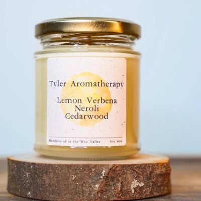 Lemon Verbena Neroli + Cedarwood aromatherapy candle