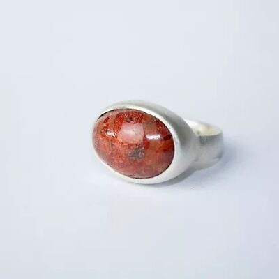 Ring coral silver