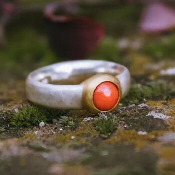 Bague Corail - Anneau Large 2