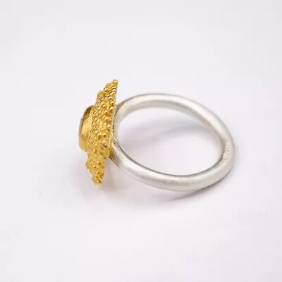 Jawang tourmaline ring - gold plated