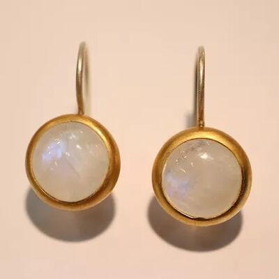 Moonstone Earrings (Round)