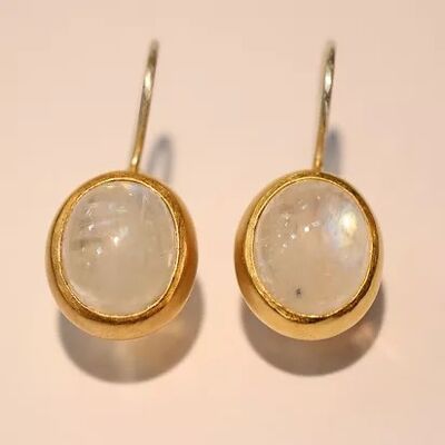 Moonstone Earrings (Oval)