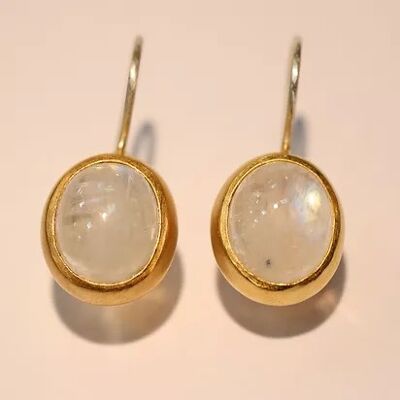 Pendientes Piedra Luna (Oval)