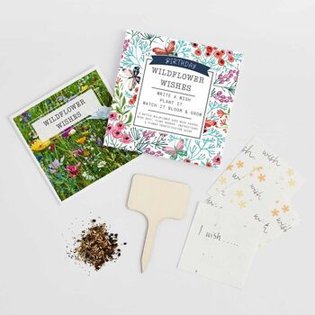 Souhaits de fleurs sauvages d’anniversaire - Cadeau écologique cultivable en papier de graines 2