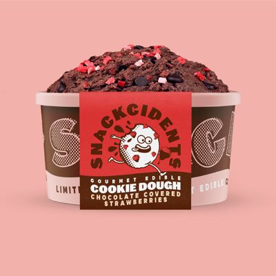 Chocolate Covered Strawberries Edible Cookie Dough Monster Tub (500g) VEGAN