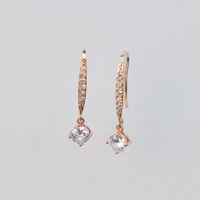 Boucles d'oreilles mariage chic et minimaliste Diams