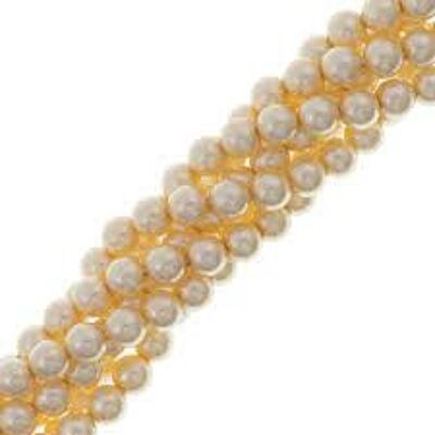 Boucles d'oreille mariage en perles PEARLS - Beige (cream)