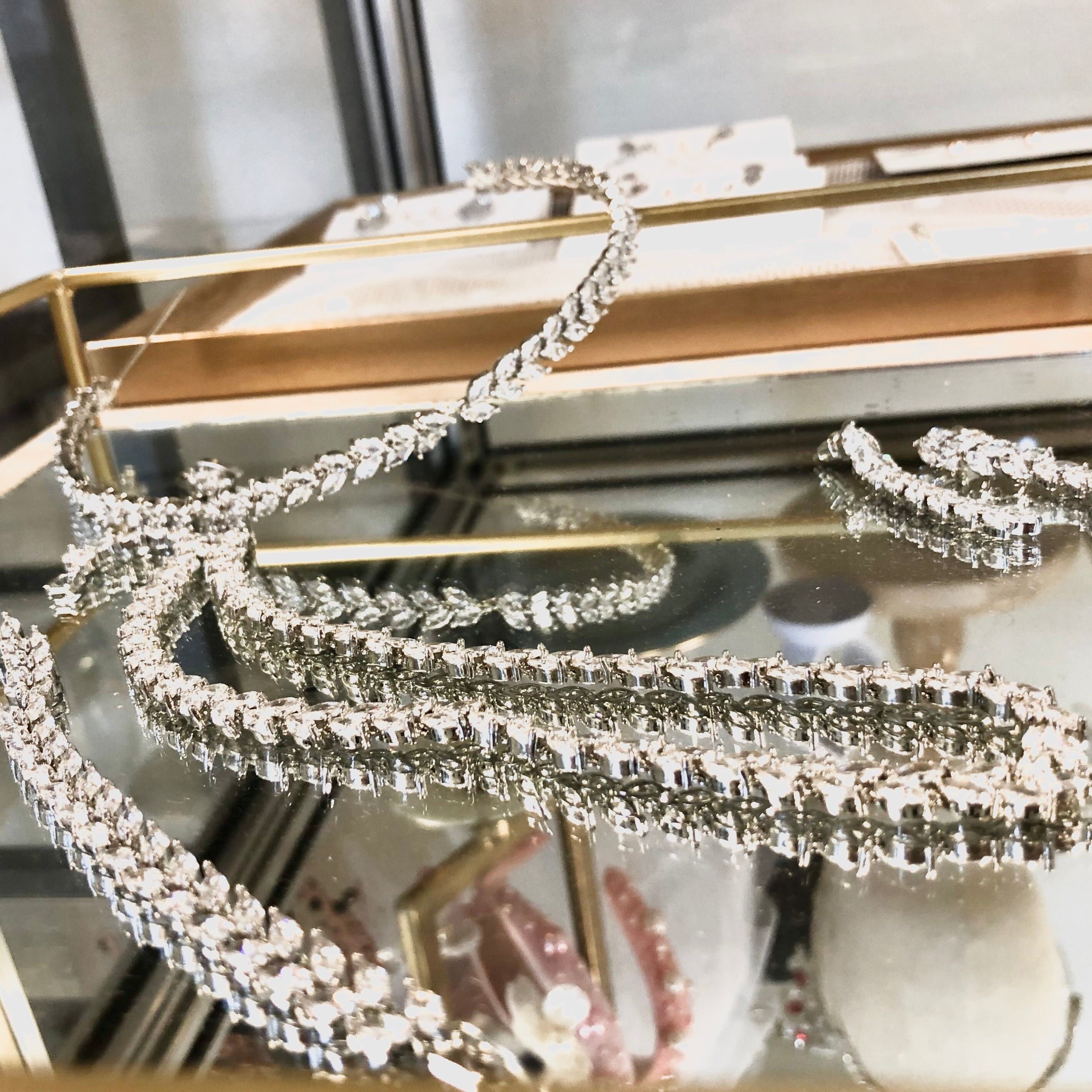 Orientalische Blatt-Hochzeits-Tiara - Roségold plattiert