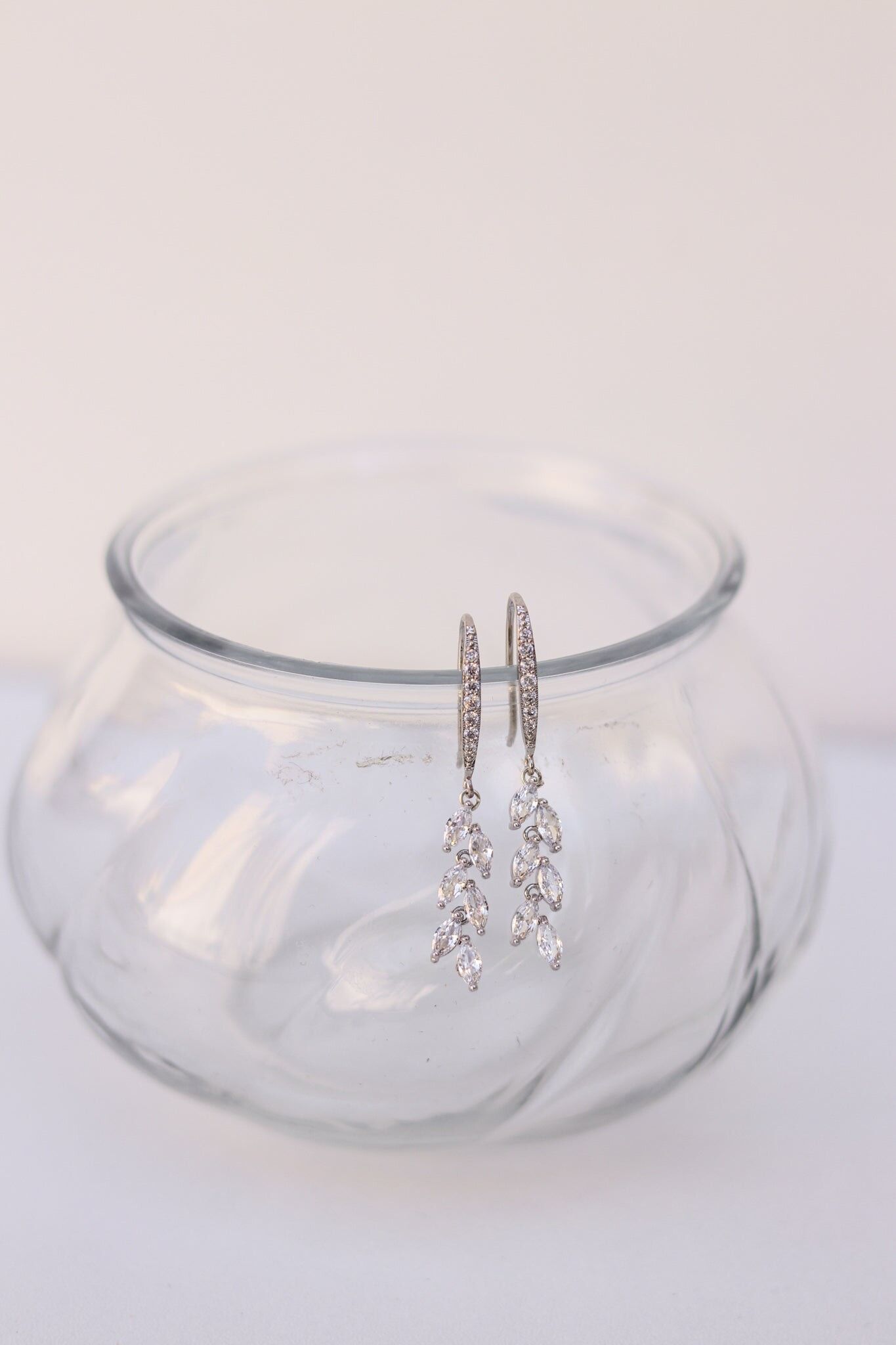 Neyla orientalisch schicke Hochzeitsohrringe - Rosé vergoldet