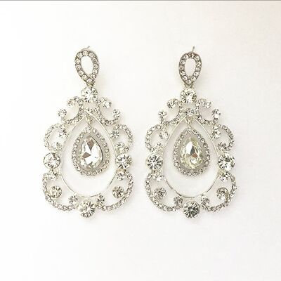 Boucles d'oreilles de mariage style oriental  Fayrouz - Cristal (photo)