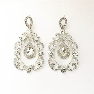 Boucles d'oreilles de mariage style oriental  Fayrouz - Cristal (photo)