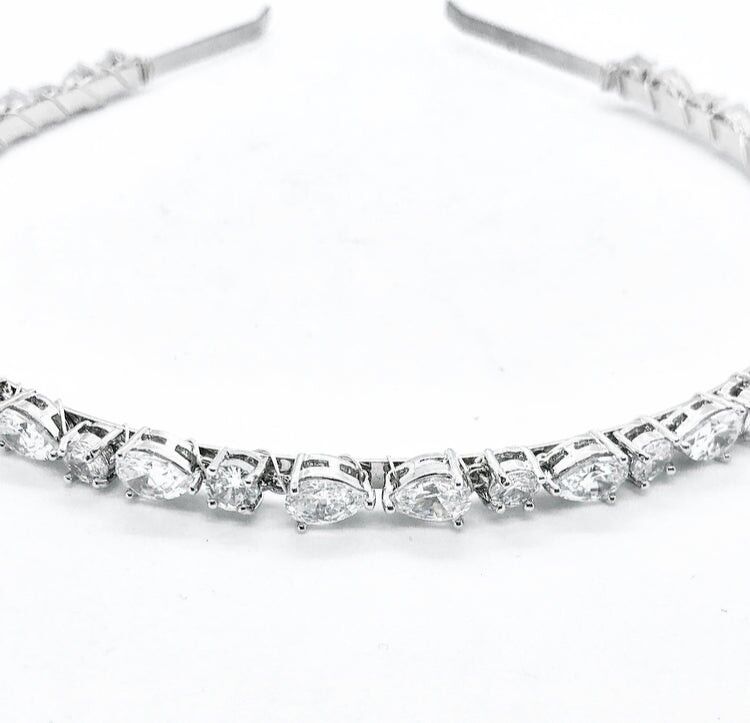 Diadème de mariage Oriental en  Zircone Enya - Plaqué or rose