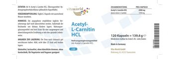 Acétyl-L-Carnitine HCL (120 capsules) 2