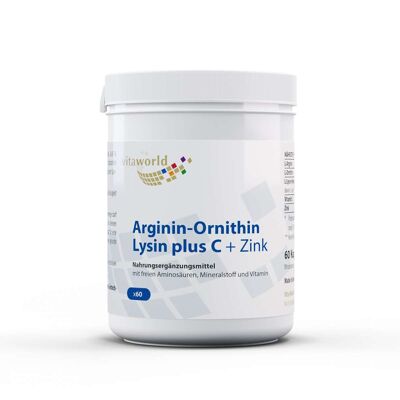 Arginina-Ornitina-Lisina + C + Zinco (60 capsule)