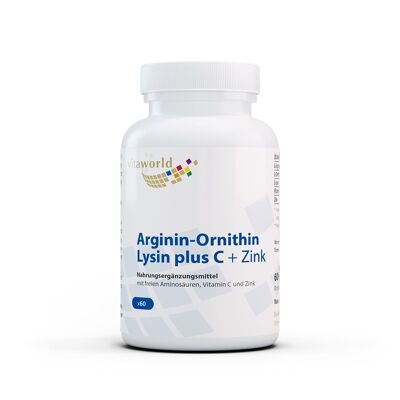 Arginina-Ornitina-Lisina + C + Zinco (60 capsule)