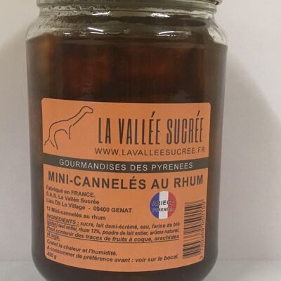 12 CANNELES AU RHUM EN BOCAUX 450GR