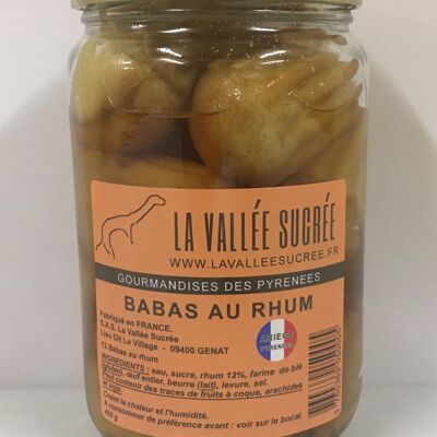 12 BABAS ECORCES DE CITRON AU RHUM EN BOCAUX 450GR