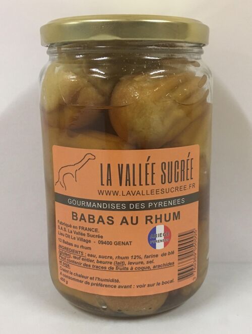 12 BABAS AUX FRUITS CONFITS AU RHUM EN BOCAUX 450GR