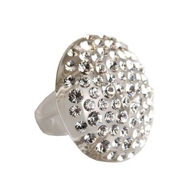 Anello Prince trasparente swarovski crystal misure P-MP- MG-G-GG