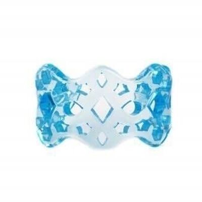 Bracciale merletto fluo - medio bracciale rigido, fluoblu-