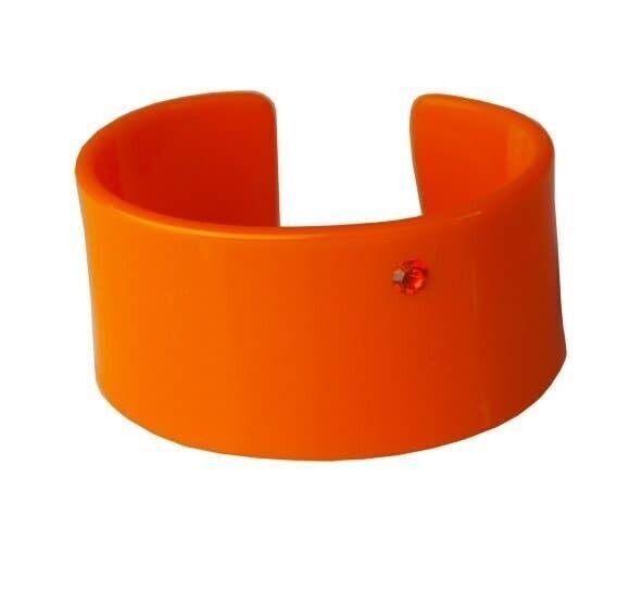 Perspex cuff bracelet - orange-