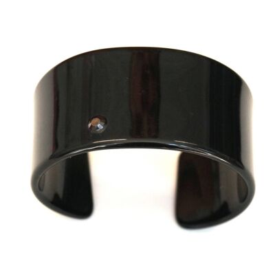 Bracciale polsino Perspex - onice nero lucido-