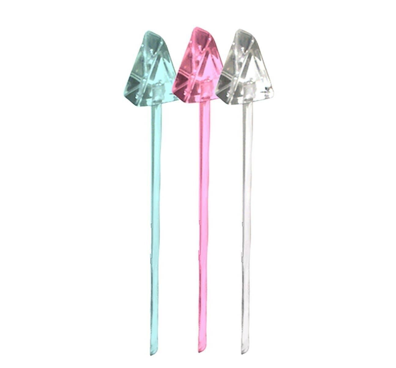 Palitos para el pelo triangulares transparentes -