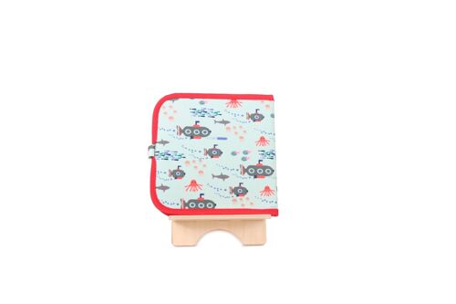 Jaq Jaq Bird: DOODLE IT & GO SOUS-MARIN 20x20cm, cahier ardoise, effaçable