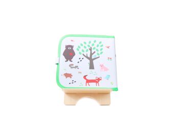 Jaq Jaq Bird: DOODLE IT & GO FOREST 20x20cm, slate notebook, erasable 2