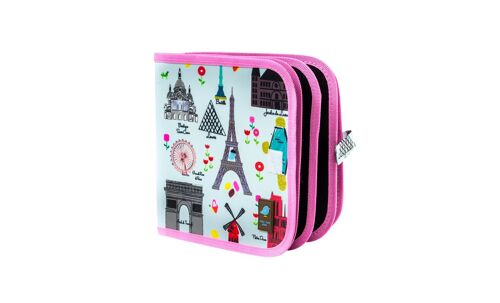 Jaq Jaq Bird: DOODLE IT & GO PARIS 20x20cm, slate notebook, erasable