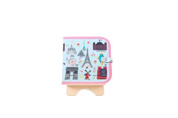 Jaq Jaq Bird: DOODLE IT & GO PARIS 20x20cm, slate notebook, erasable 3