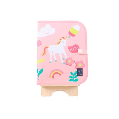 Jaq Jaq Bird: TOVAGLIETTA DOODLE IT & GO UNICORN 20x20 cm, cancellabile