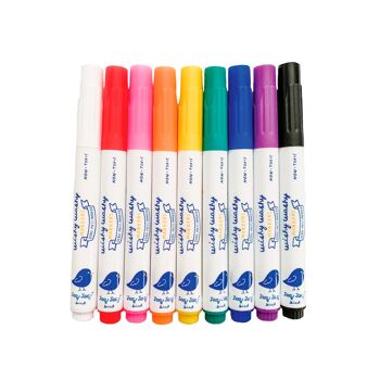 Jaq Jaq Bird: WISHY WASHY MARKERS, set of 9 colours, odorless and washable 2