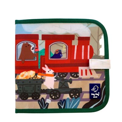 Jaq Jaq Bird: DOODLE IT & GO JJB & Friends TRAIN 20x20cm, livre avec 8 pages,  effaçable