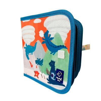 Jaq Jaq Bird: DOODLE IT & GO DRAGONS 20x20cm, book with 8 pages, erasable