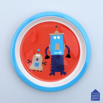 ASSIETTE BÉBÉ SCINTILLANTE LES ROBOTS Ø 18cm 2