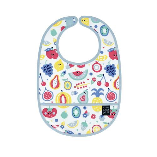BAVOIR EN TOILE CIRÉE ALL OVER TUTTI FRUTTI BLEU