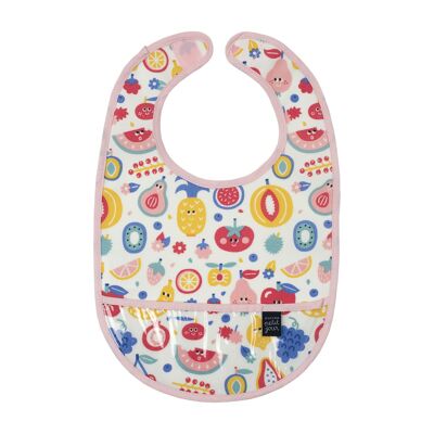 TUTTI FRUTTI PINK ALL OVER COILED CANVAS BIB