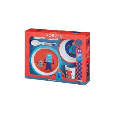 5 PIECE GIFT SET GLITTERING ROBOTS