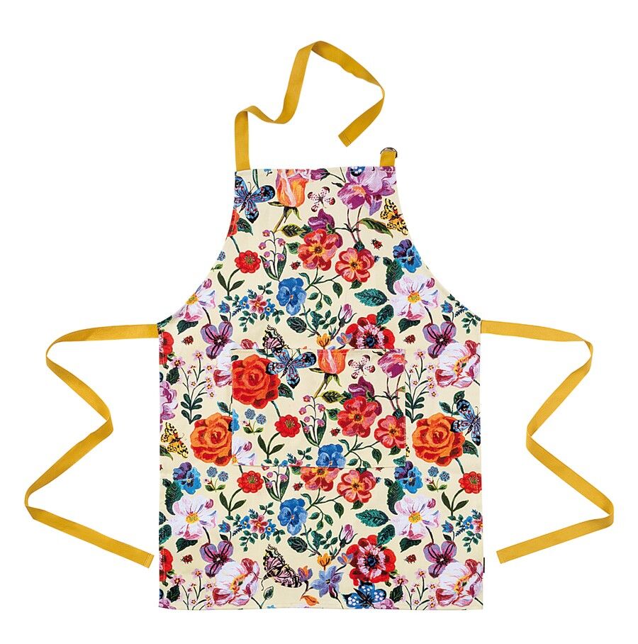 GREMBIULE ADULTO IN COTONE CON TASCA JARDINS FLEURIS
