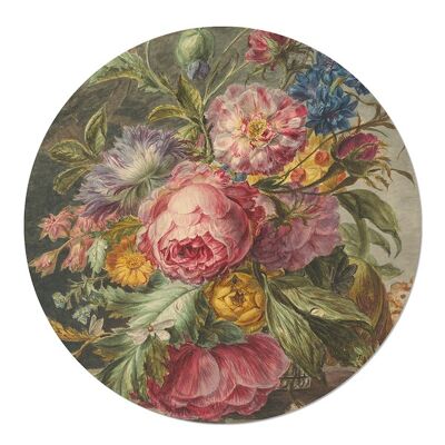 Muurcirkel Stilleven met Bloemen Jan Evert Morel 20cm