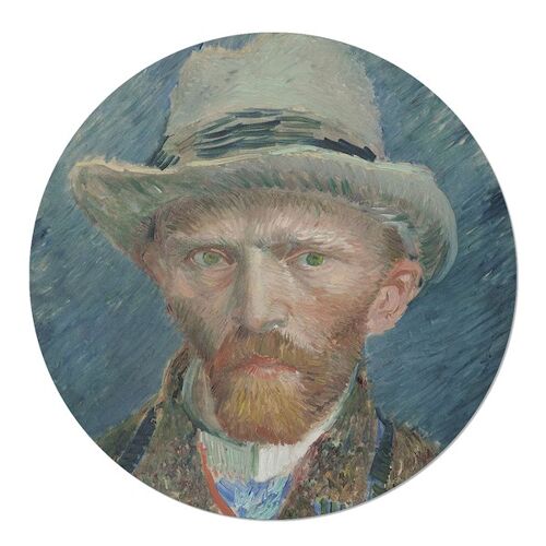 Muurcirkel Zelfportret Vincent van Gogh 20cm